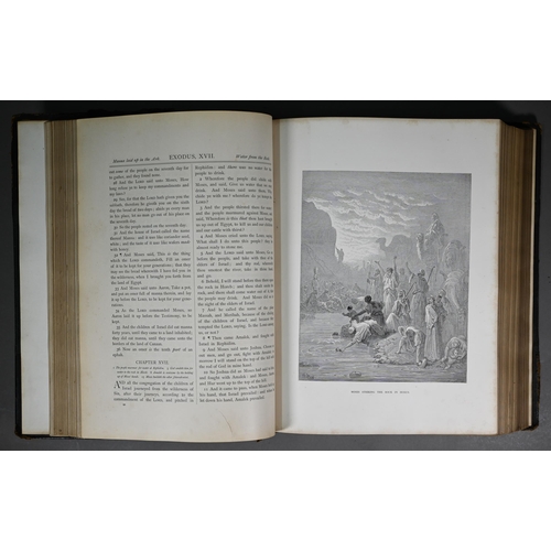 993 - Holy Bible in two vols, illustrated by Gustave Doré half morocco and textured cloth, folio (lectern-... 