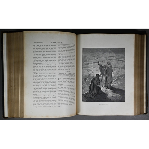 993 - Holy Bible in two vols, illustrated by Gustave Doré half morocco and textured cloth, folio (lectern-... 