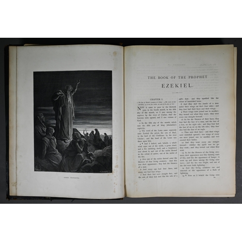 993 - Holy Bible in two vols, illustrated by Gustave Doré half morocco and textured cloth, folio (lectern-... 