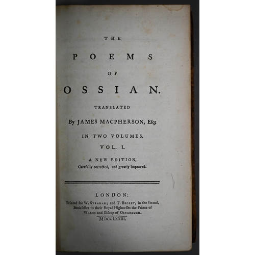 997 - Macpherson, James (trans) - 'The Poems of Ossian', 2 vols, new edition, London: Straham & Becket... 