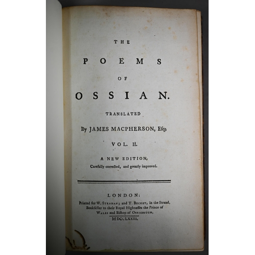 997 - Macpherson, James (trans) - 'The Poems of Ossian', 2 vols, new edition, London: Straham & Becket... 