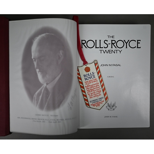 999 - Fasal, John: The Rolls-Royce Twenty, a deluxe leather-bound edition, published 1979, signed by the a... 