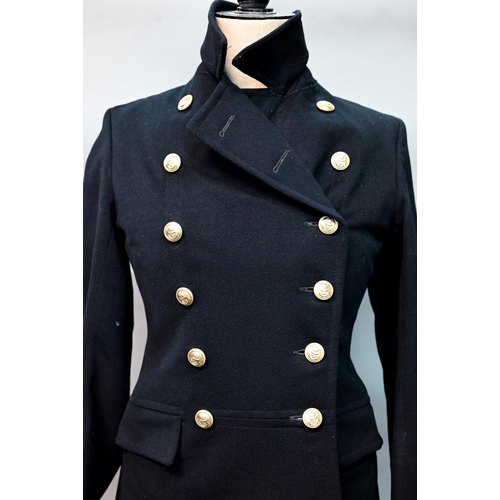 1290 - A Women's Royal Naval service double-breasted greatcoat