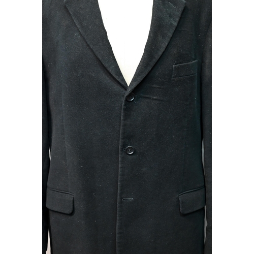 1291 - Balmain, Paris - A vintage gent's single breasted black wool blazer, size L