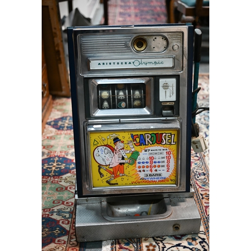 1270 - A vintage Aristocrat Olympic 'Carousel one-armed bandit' (fruit machine