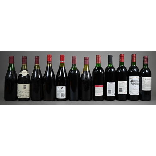 1304 - A mixed selection of a dozen French clarets and burgundies, 1972 - 1995, no warranty offered as to c... 