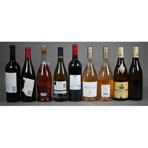 1308 - Eleven bottles of red, white and rosé wine including Chateau Musar 2011, Gairanne, Cotes du R... 