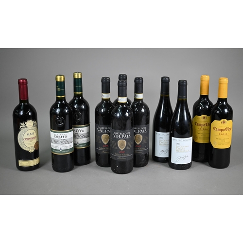 1310 - Eleven bottles of red wine, four bottles of Castello Di Volpaia, Chianti Classico Riserve, Italy 200... 