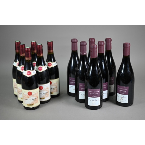 1318 - Six bottles of E Guigal, Cotes du Rhone, France, 2010 to/w seven bottles of Stephane Robert, Saint-J... 