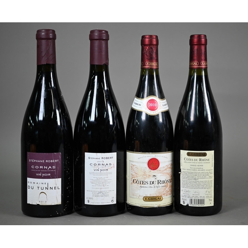 1318 - Six bottles of E Guigal, Cotes du Rhone, France, 2010 to/w seven bottles of Stephane Robert, Saint-J... 