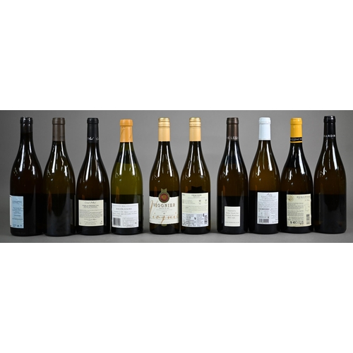 1330 - Eleven bottles of white wine - three bottles of Viognier, Pays D'Oc, France, 2022; Macon-Lugny, Mais... 