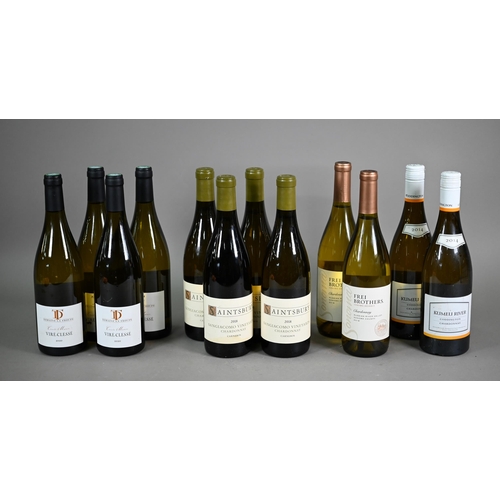 1332 - Twelve bottles of white wine - four bottles of Vira-Clessé, Domaine la Troupe, Burgundy, Fran... 