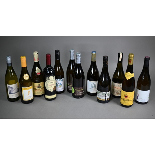 1334 - Twelve bottles of white wine- two bottles Domaine Thierry Brown, Macon-Bussieres, France, 2013; silv... 