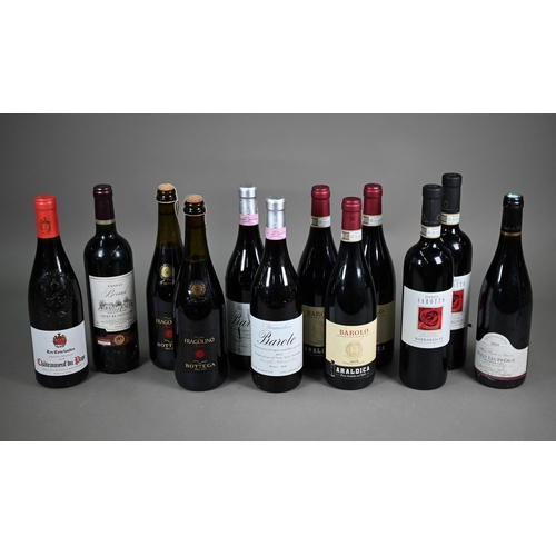 1335 - Twelve bottles of red wine including three bottles of Araldica, Barolo, Italia, 2016; two bottles of... 