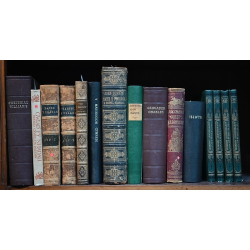 996 - A selection of antique and later Welsh language vols including leather-bound editions, Religious, Li... 