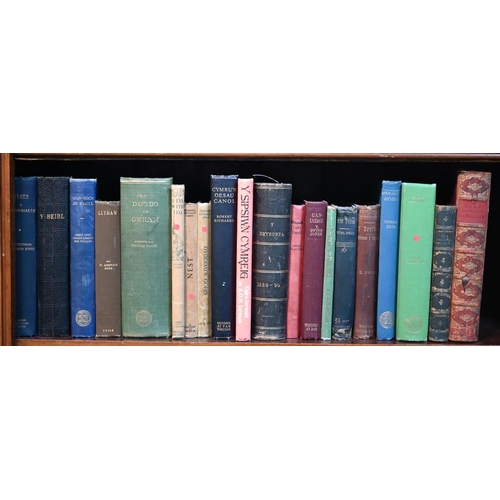 996 - A selection of antique and later Welsh language vols including leather-bound editions, Religious, Li... 