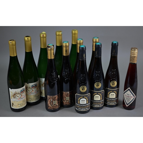 1326 - Thirteen bottles of white wine: five bottles of Weingut Michael Schäfer Burg-layen Schlossberg Riesl... 