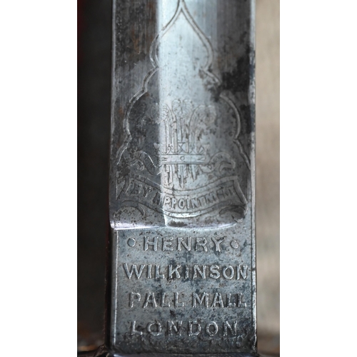 1062 - A Victorian Royal Field Artillery officer's sword by Henry Wilkinson, with 84 cm etched blade and br... 