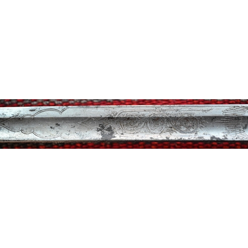 1062 - A Victorian Royal Field Artillery officer's sword by Henry Wilkinson, with 84 cm etched blade and br... 