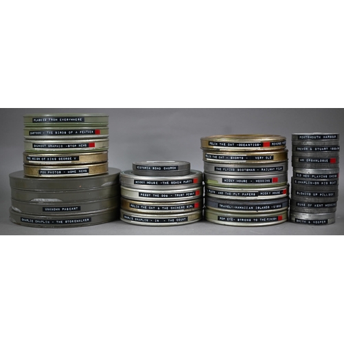 1067A - WITHDRAWN A collection of over thirty vintage 16mm film-reels, including Mickey Mouse, Felix the Cat... 