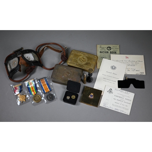 1056 - A World War I medal trio, 1914/15 star, British war medal and Victory medal (Pip, Squeak and Wilfred... 