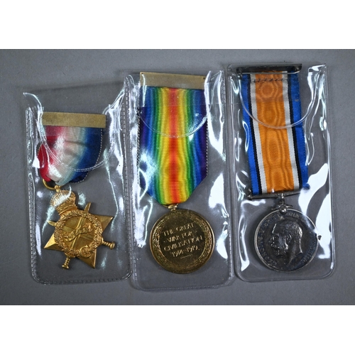 1056 - A World War I medal trio, 1914/15 star, British war medal and Victory medal (Pip, Squeak and Wilfred... 