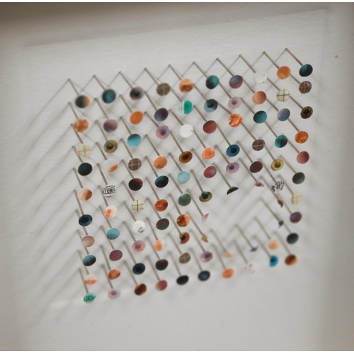 299 - Jessica Ward - 'Study for Culture Series', mixed media and dress maker's pins, signed and 2003, 24 x... 