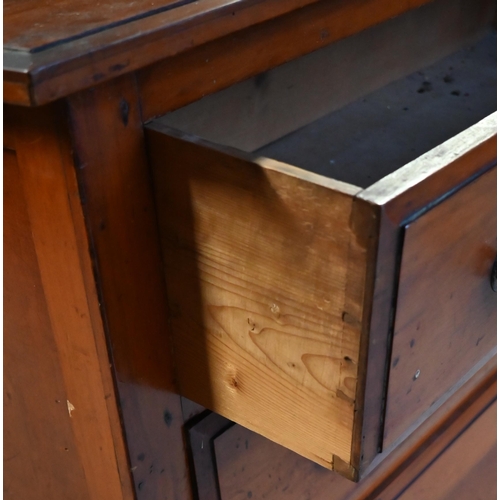 178 - An Edwardian mirror backed three drawer dressing chest, 81 cm x 46 cm x 168 cm h o/all