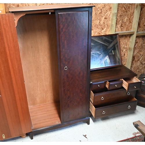 226 - # A Stag two door wardrobe to/with a matching mirror backed five drawer dressing chest (2)