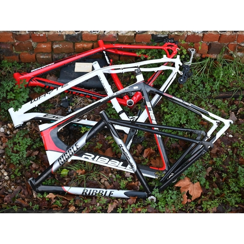 244 - Four various carbon fibre bicycle frames, Whyte 629; Ribble (2); Specialized, all frame only and as ... 