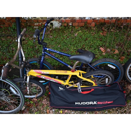 246 - Two used BMX, Hoffman; Ruption TXS to/with a scooter, all a/f (3)