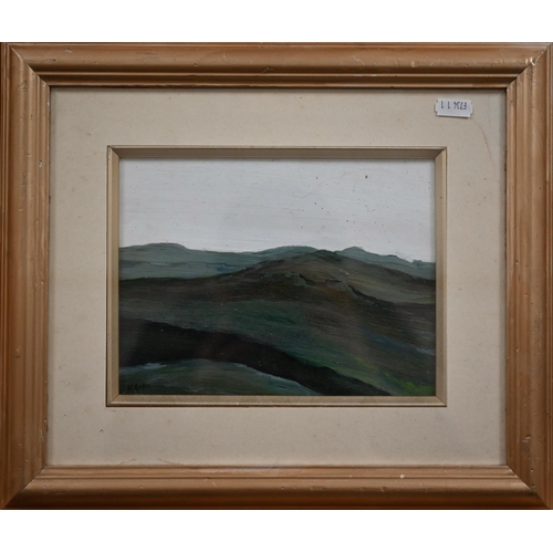 272 - Manner of Kyffin Williams - Landscaoe, oil on board, signed with initials KW, 15 x 20 cm 