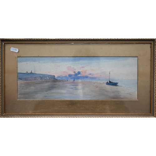 274 - W Bradley-Lowes? - Fishing boat, watercolour, signed, 21.5  29 cm (no glass); R Horner, pen and... 