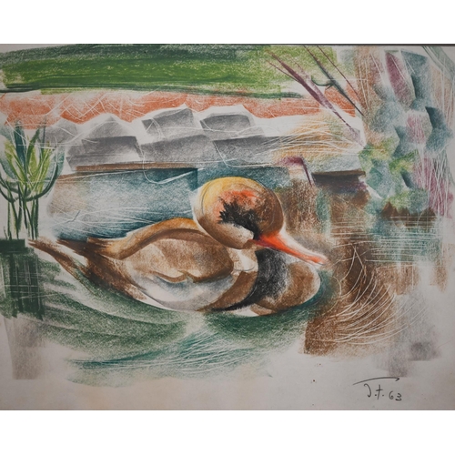 276 - # Mixed pictures including Wendy Clouse watercolour, J Franks duck on pond, Dorothy Hunt illustratio... 