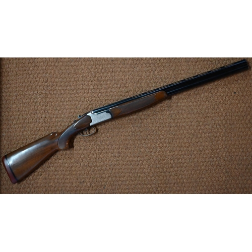 450A - A Lanber (Spain) 12 bore over and under shotgun with engraved lock and walnut stock; 70cm barrels - ... 