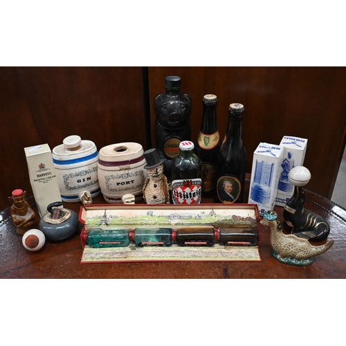 523 - # A collection of novelty and miniature bottles of spirits and beers (some not empty) (box)