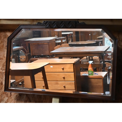 543 - Two mahogany framed bevelled wall mirrors, 80 x 54 cm and 70 x 46 cm