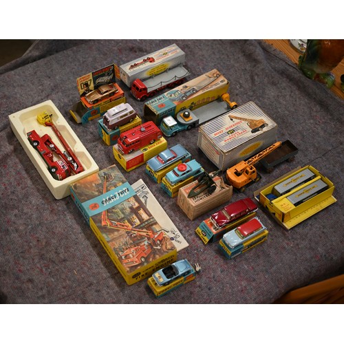 518 - Boxed Corgi models - 1127 Simon Snorkel Fire Engine, 235 Oldsmobile Super 88, 236 Corgi Motor School... 