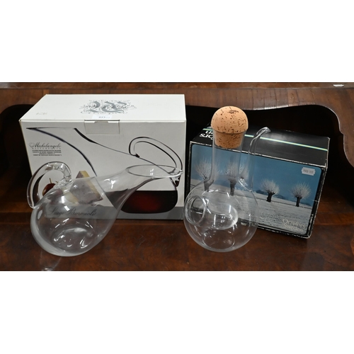 461 - #A boxed Luigi Bormioli wine carafe to/w a boxed Orrefors (Sweden) carafe (2)