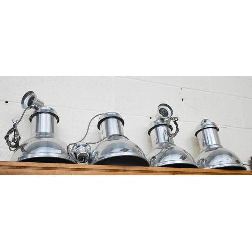 442 - A set of four 'BTC' chrome original Time pendant lights, 25 cm diam (4)