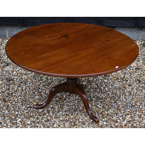 100 - #A Georgian low occasional tilt top occasional table, 108 cm diam x 60 cm high