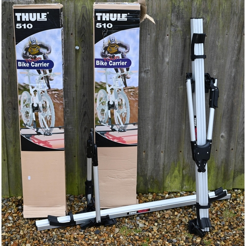 124 - Two boxed Thule 510 tour bike carriers - missing keys