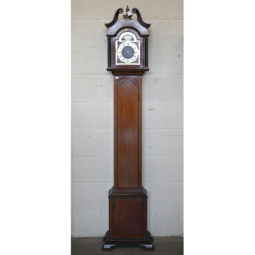 146 - A German Junghans walnut cased grandmother clock with eight day movement, Westminster Chime striking... 