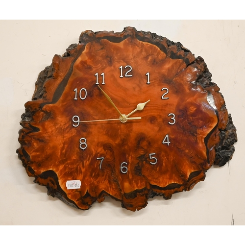 292 - #A Canadian maple wall clock and similar barometer (2)