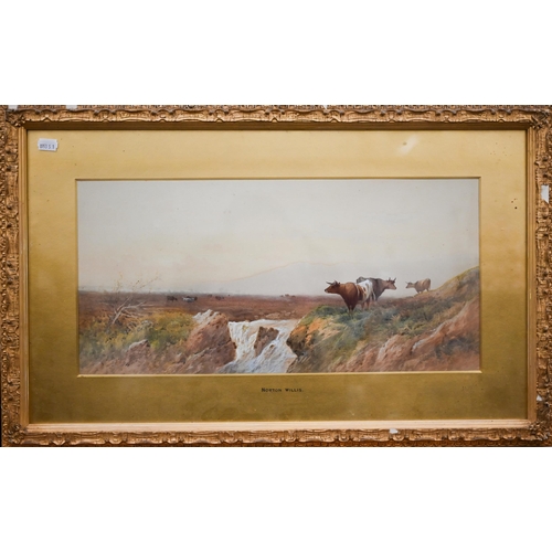 300 - Mixed pictures including two Norton Willis watercolour studies of cattle, Don Brown watercolour land... 