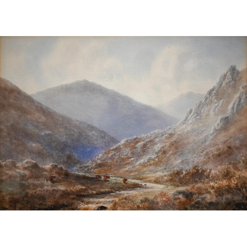 309 - W H Dyer - 'Dartmoor, Melhon Valley near Okehampton', watercolour, signed lower left, 26 x 36 cm