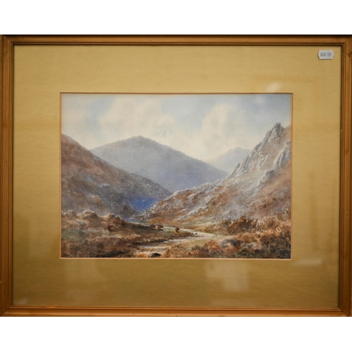 309 - W H Dyer - 'Dartmoor, Melhon Valley near Okehampton', watercolour, signed lower left, 26 x 36 cm