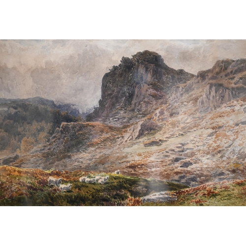 311 - British school - Welsh landscape 'Eagles Crag, Lledr Valley, Betws-y-Coed', watercolour, 23 x 34 cm