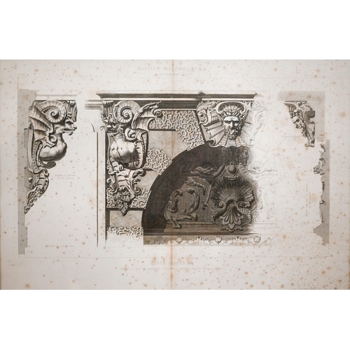 312 - A set of three French engravings of decorative architectural motifs, 53 x 69 cm overall (3)