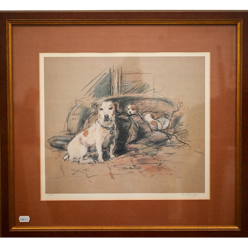 313 - After Nora Howarth - limited edition print of terriers numbered 335/500 pencil signed to right margi... 